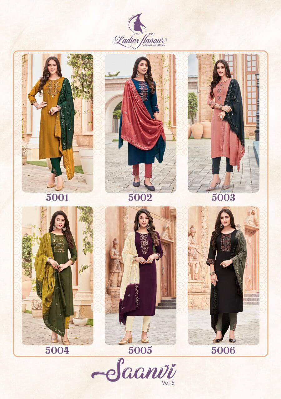 Ladies Flavour Saanvi vol 5 Ready Dress Wholesale Catalog, Buy Saanvi vol 5 Fully Stitched Dress Catalog in Wholesale Price Online