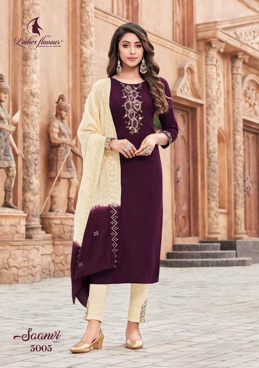 Ladies Flavour Saanvi vol 5 Ready Dress Wholesale Catalog, Buy Saanvi vol 5 Fully Stitched Dress Catalog in Wholesale Price Online