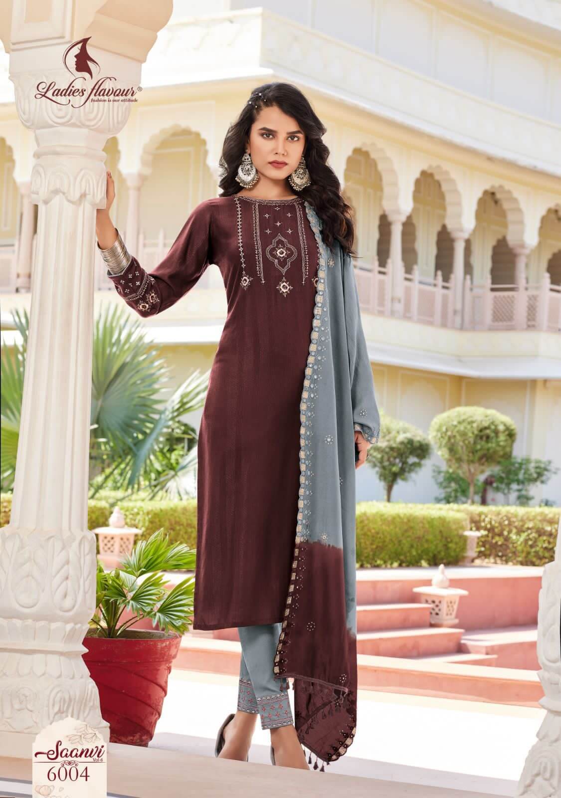 Ladies Flavour Saanvi Vol 6 Top Bottom Dupatta Set In Wholesale Price, Buy Ladies Flavour Saanvi Vol 6 Top Bottom Dupatta Full Set In Wholesale Price From Aaarvee Creation Online India