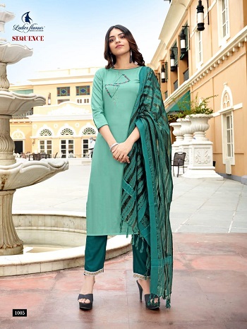 Ladies Flavour Brand Launces New Catalog of Readymade Ladies Dress in Wholesale, Sequence Fully Stittched Top with Bottom And Dupatta Wholesale Catalog at best bulk price online