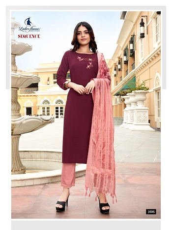 Ladies Flavour Brand Launces New Catalog of Readymade Ladies Dress in Wholesale, Sequence Fully Stittched Top with Bottom And Dupatta Wholesale Catalog at best bulk price online