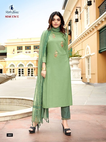 Ladies Flavour Brand Launces New Catalog of Readymade Ladies Dress in Wholesale, Sequence Fully Stittched Top with Bottom And Dupatta Wholesale Catalog at best bulk price online