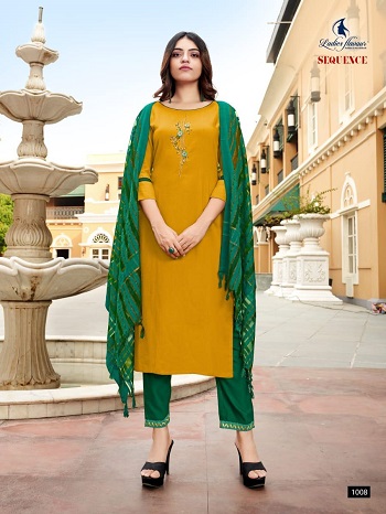 Ladies Flavour Brand Launces New Catalog of Readymade Ladies Dress in Wholesale, Sequence Fully Stittched Top with Bottom And Dupatta Wholesale Catalog at best bulk price online