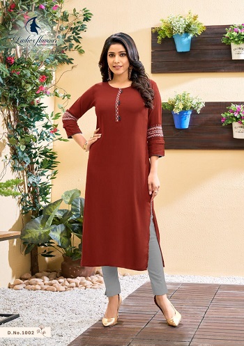 Serena Volume 4 Rayon Kurtis Wholesale Catalog by Ladies Flavour, Buy Rayon Liva Certificate Fabric Kurtis In Wholesale for Selling, Ladies Flavour Launches six Designs and patterns New Kurtis catalog Serena vol 4 in wholesale 