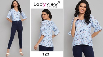 Ladyview Topsy volume 4 Ladies Tops Wholesale Catalog, Ten Designs Creap Fabric Short Tops Catalogue Topsy vol 4 by Ladyview Brand