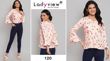 Ladyview Topsy volume 4 Ladies Tops Wholesale Catalog, Ten Designs Creap Fabric Short Tops Catalogue Topsy vol 4 by Ladyview Brand