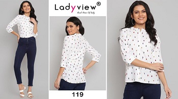 Ladyview Topsy volume 4 Ladies Tops Wholesale Catalog, Ten Designs Creap Fabric Short Tops Catalogue Topsy vol 4 by Ladyview Brand