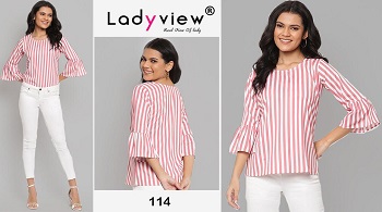 Ladyview Topsy volume 4 Ladies Tops Wholesale Catalog, Ten Designs Creap Fabric Short Tops Catalogue Topsy vol 4 by Ladyview Brand