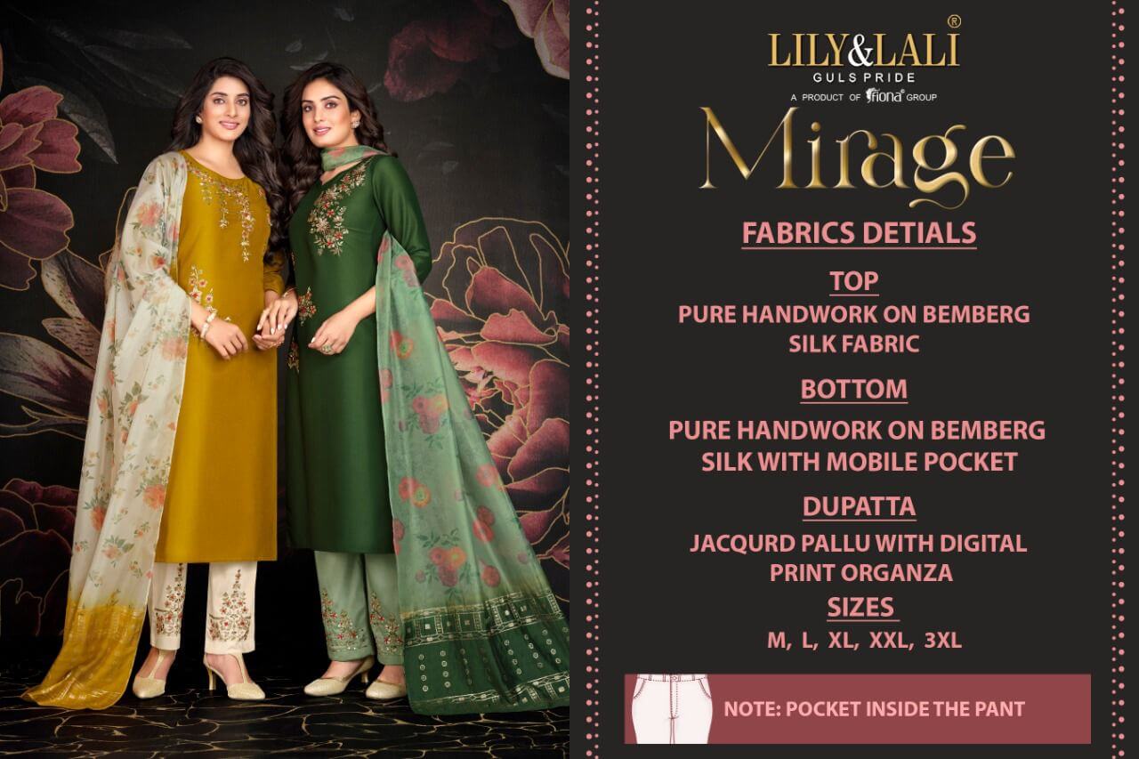 Lily and Lali Mirage Silk Salwar Kameez Wholesale Catalog