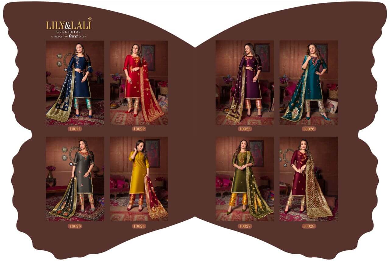 Lily and Lali Meenakari vol 2 Top Bottom Dupatta Set Catalog, Buy Lily and Lali Meenakari vol 2 Top Bottom Dupatta Set Full Catalog at Wholesale Price Online From Vadodara