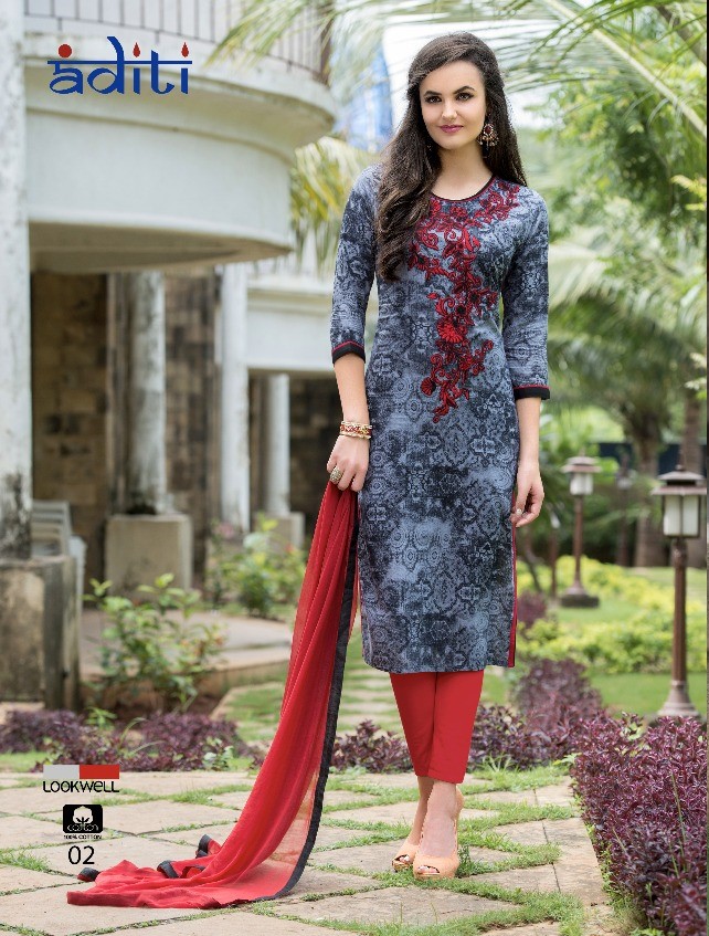 LOOKWELL ADITI UN-STITCHED PURE COTTON DRESS MATERIAL