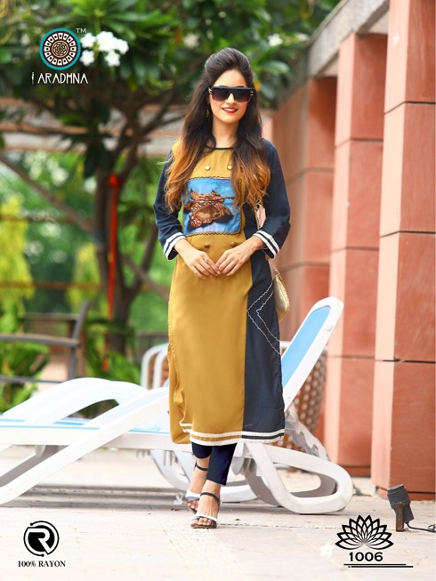 ARADHANA FASHION LOTUS RAYON KURTI CATALOG