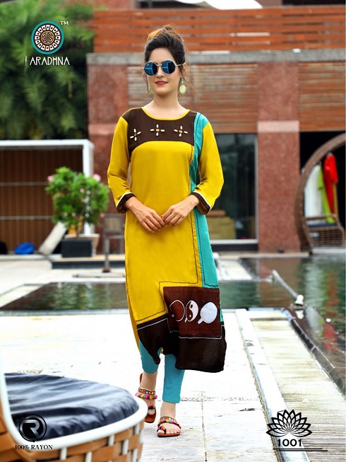 ARADHANA FASHION LOTUS RAYON KURTI CATALOG