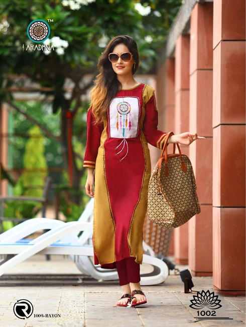 ARADHANA FASHION LOTUS RAYON KURTI CATALOG