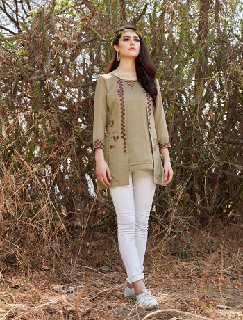 LYMI Kessi Fabric Pvt Ltd Maxim Embroidered Muslin Top With Embroidered Koti Wholesale Catalog