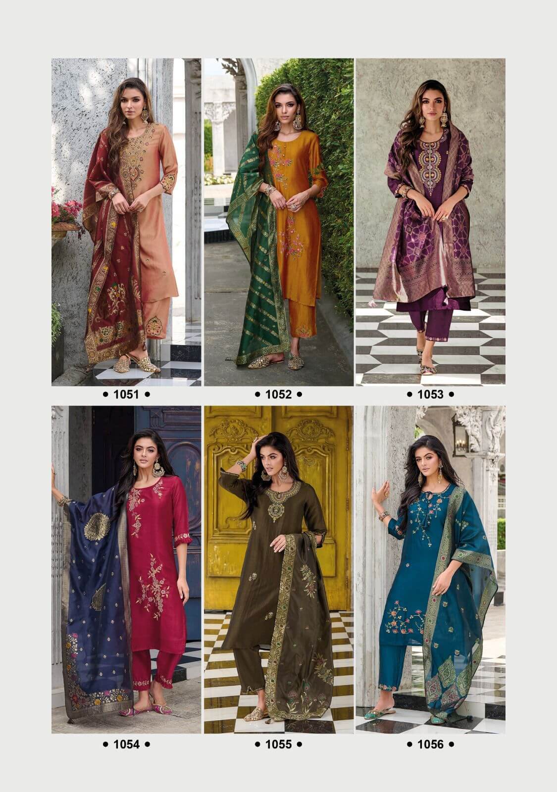 Maisha Catalog Heavy Embroidery And Hand work On Vichitra Silk Fabric Kurti With Inner And Bottom Also. Jacquard Dupatta Tessels