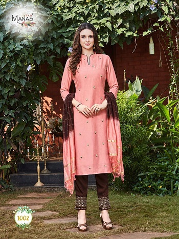 Manas Delight Fully Stitched readymade Dress catalog in Wholesale Price, Buy Delight Kurtis With Bottom And Dupatta Set in Wholesale Price For Selling in Bulk