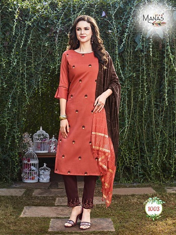 Manas Delight Fully Stitched readymade Dress catalog in Wholesale Price, Buy Delight Kurtis With Bottom And Dupatta Set in Wholesale Price For Selling in Bulk