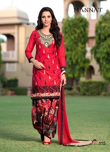 A beautiful combination of Elegant Embroidered Dress Material