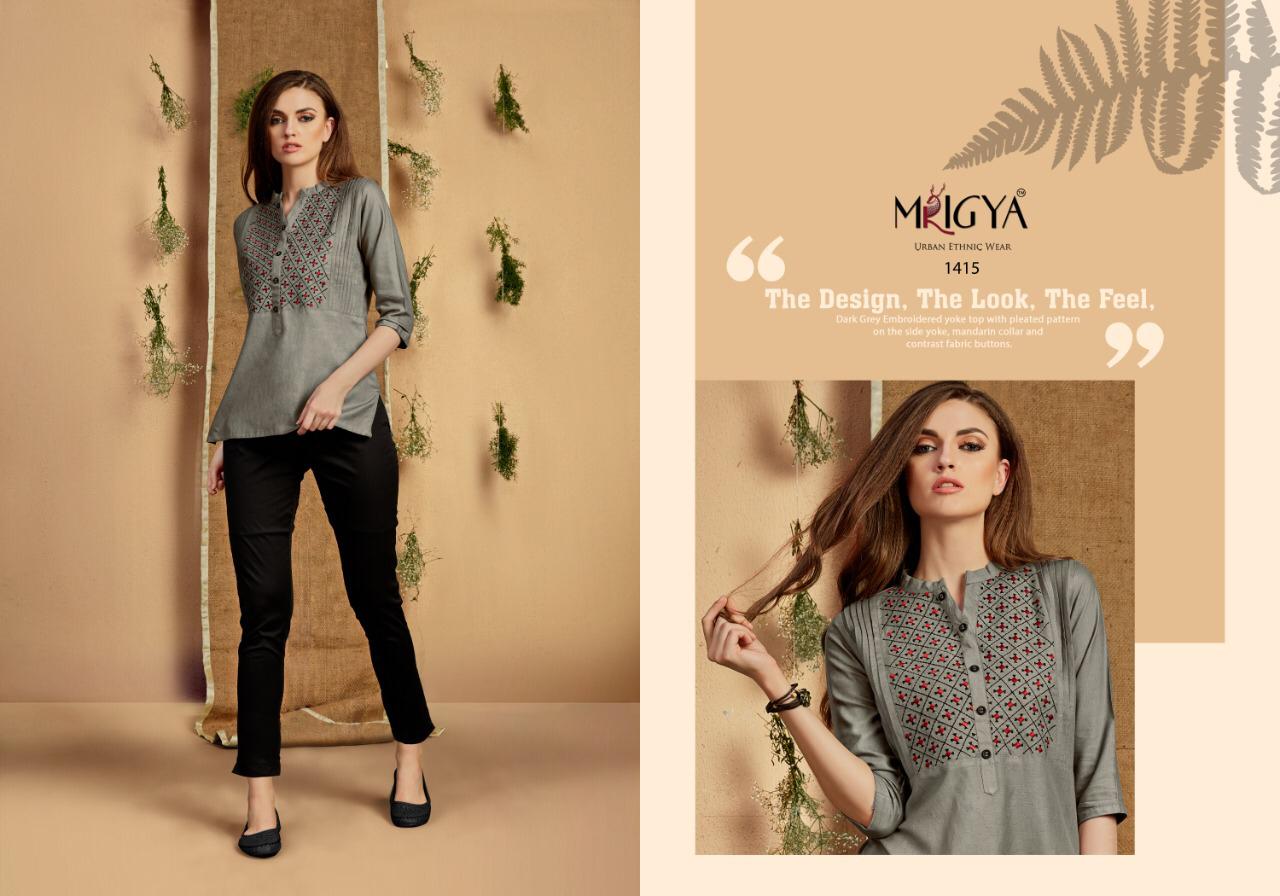 Mrigya Flora vol 3 short western top wholesale catalog. Shop ladies Short tops wholesale catalogue Flora vol 3 by Brand Mrigya Surat  