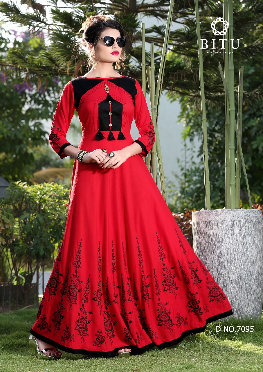 MUSKAN LONG GOWN STYLE KURTIS WITH 56LONG WITH APROX 4 MTR FLARE WHOLESALE CATALOG(Dispatch Date 17th June onwards)