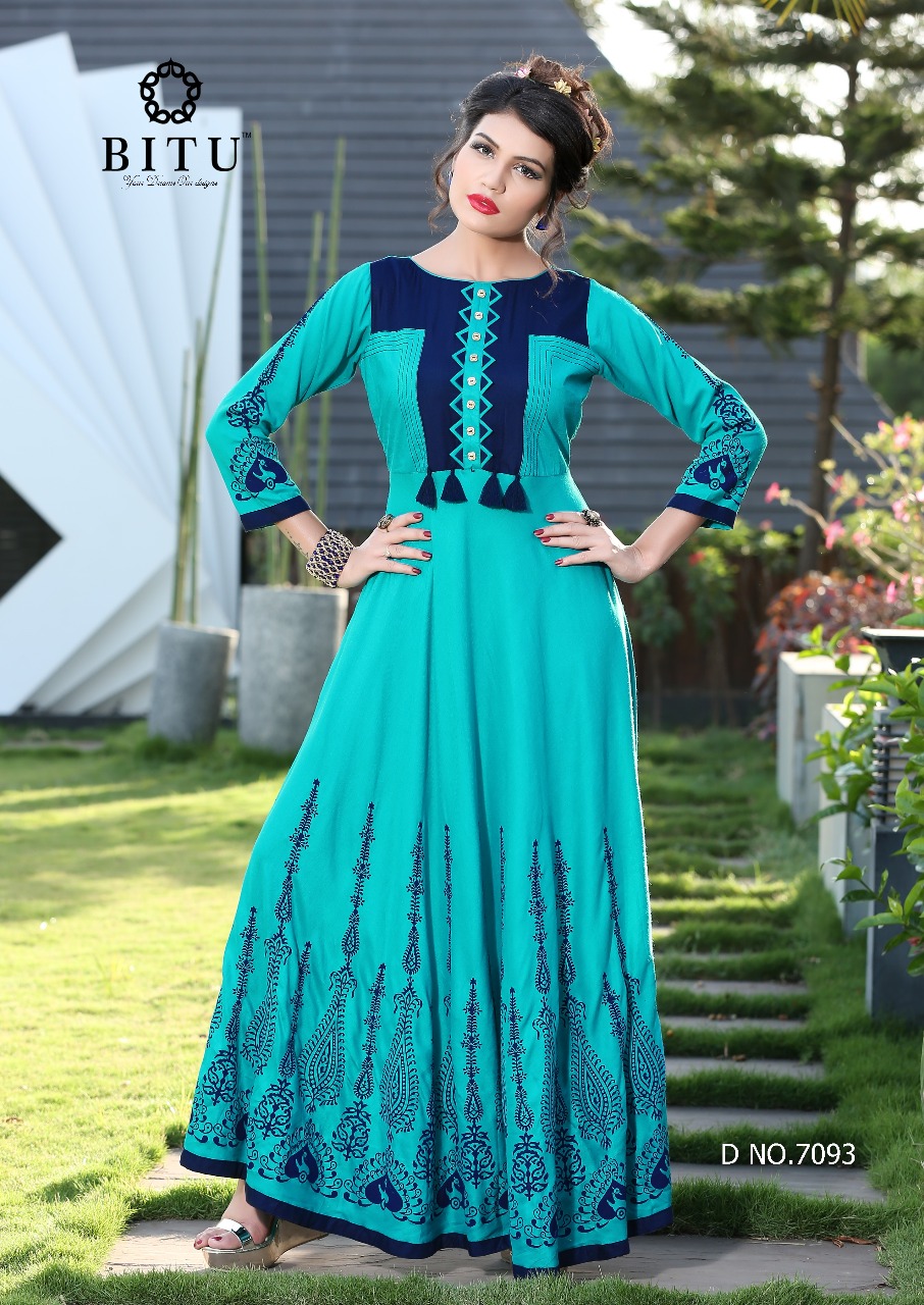 MUSKAN LONG GOWN STYLE KURTIS WITH 56LONG WITH APROX 4 MTR FLARE WHOLESALE CATALOG(Dispatch Date 17th June onwards)