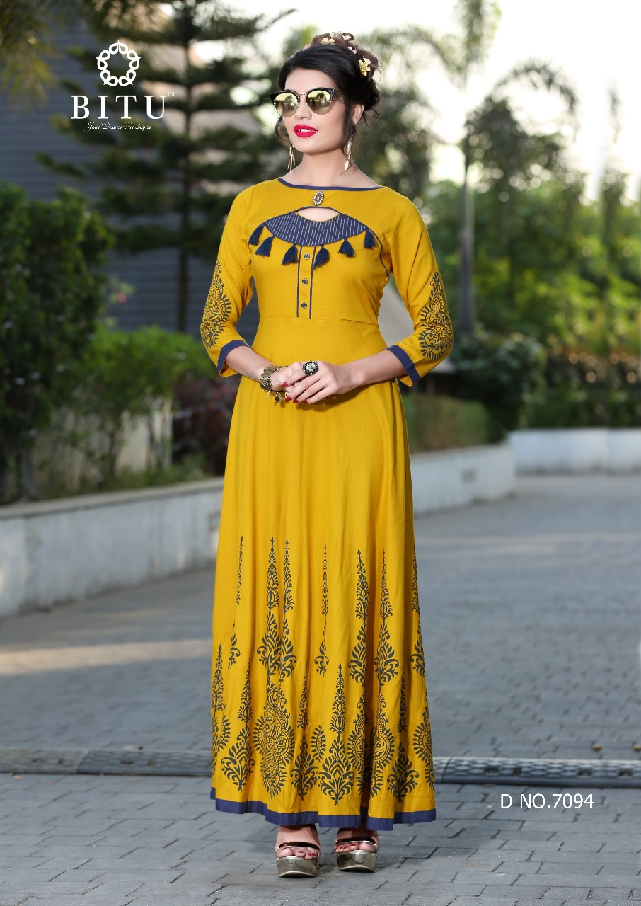 muskaan | Aarvee Creation | MUSKAN LONG GOWN STYLE KURTIS WITH 56LONG ...