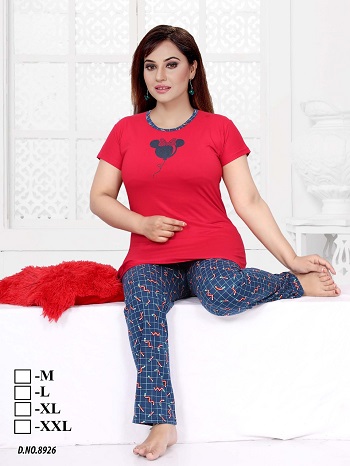 Wholesale Night Suit Catalogue vol 758, Buy Ladies Hosiery Fabric Night Sutis In Wholesale Price Online.