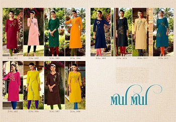 Mul Mul Kurtis Catalogue by Nitisha Nx Kurti Manufacturer, Purchase Slub Cotton Low Price Range Kurtis in Bulk rate, Cotton kurtis in Wholesale price for Business