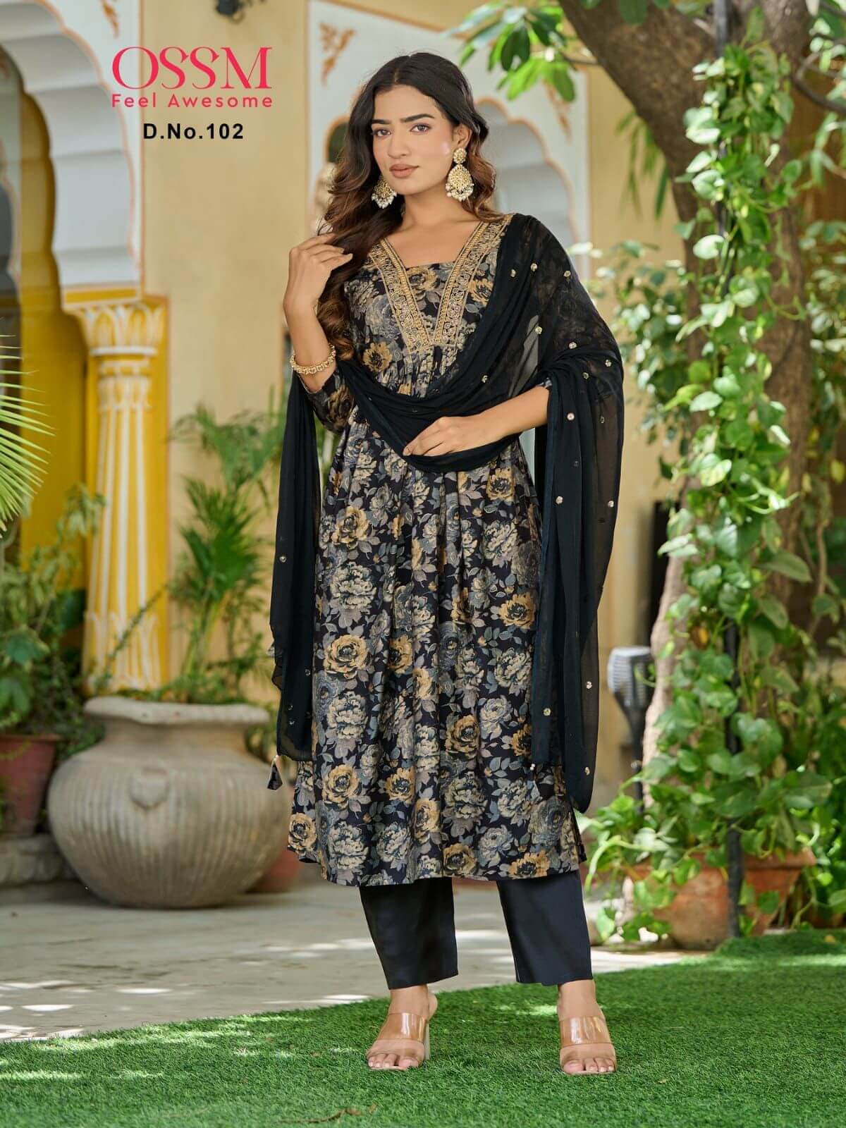 Ossm Mantra Alia V Neck Kurtis with Bottom and Dupatta Catalog, Buy Ossm Mantra Alia V Neck Kurtis with Bottom and Dupatta Full Catalog in Wholesale