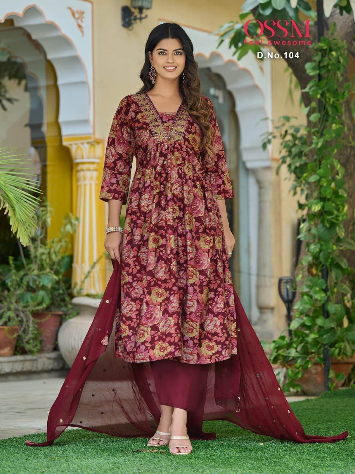 Ossm Mantra Alia V Neck Kurtis with Bottom and Dupatta Catalog, Buy Ossm Mantra Alia V Neck Kurtis with Bottom and Dupatta Full Catalog in Wholesale