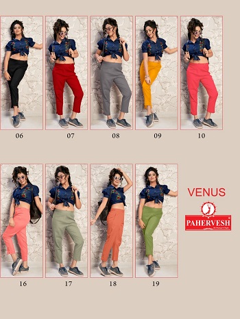 Pahervesh venus Non Stretchable Kurti pants wholesale catalogue. Buy Women Kurti Pants in Bulk at wholesale price online 