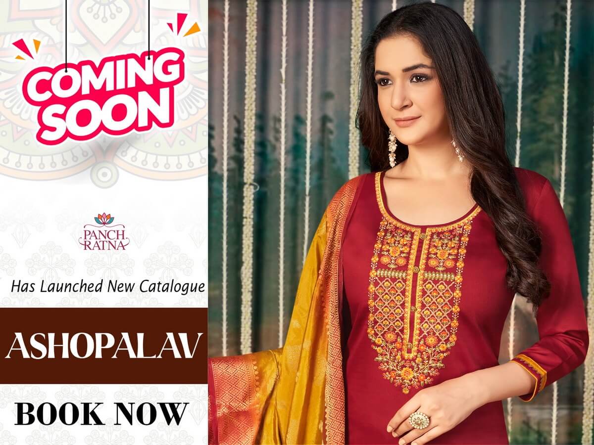 Panch Ratna Ashopalav Dress Materials Wholesale Catalog, Buy Full Catalog of Panch Ratna Ashopalav Dress Materials at Wholesale Rate 