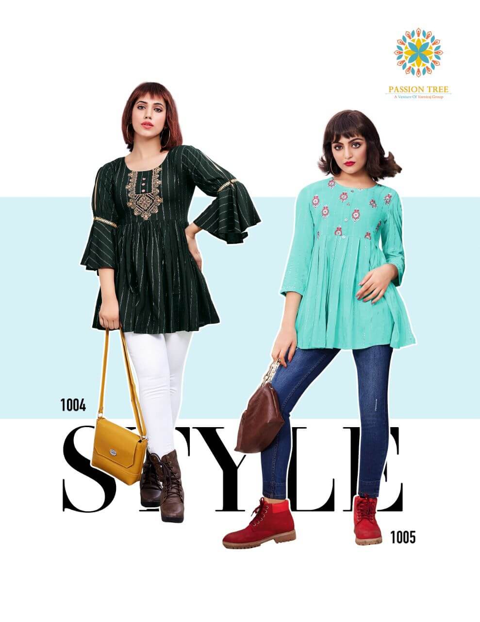 Passion Tree Flair Studio vol 1 Tunic Tops Catalog, Buy Passion Tree Flair Studio vol 1 Tunic Tops Full Catalog at Wholesale Rate Online