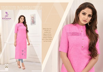 Poonam Designer Diva Vol 6 Heavy Cotton Slub With Embroidery Work Kurtis Wholesale Catalog