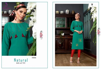 Poonam Designer Riya Vol 2 Cotton Slub Kurtis Wholesle Catalog