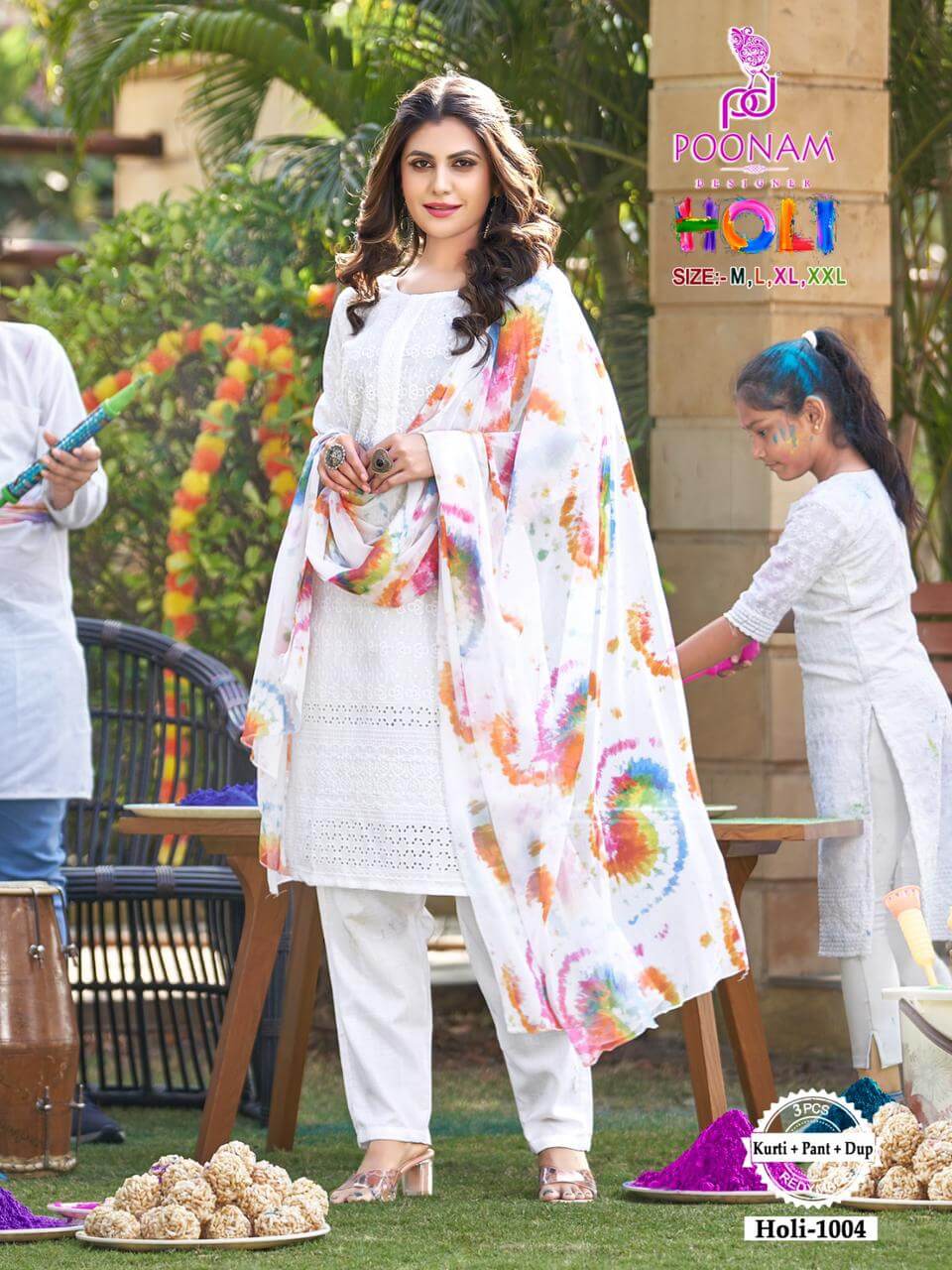 Poonam Designer Holi Special Top Bottom Dupatta Set Catalog, Buy Poonam Designer Holi Special Top Bottom Dupatta Set Full Catalog in Wholesale Price Online From Aarvee Creation