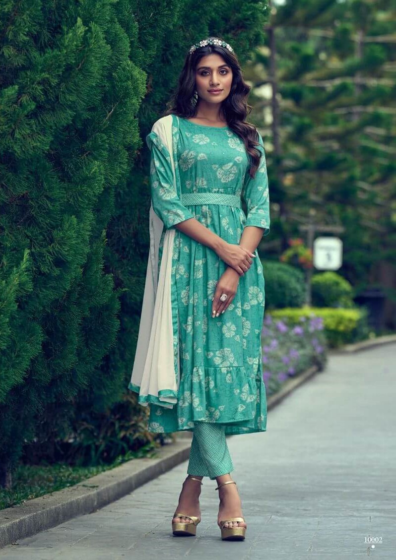 Poonam Rivaaz Naira Cut Kurti with Pant and Dupatta Catalog, Buy Poonam Rivaaz Naira Cut Kurti with Pant and Dupatta Full Catalog in Wholesale Price Online From Aarvee Creation