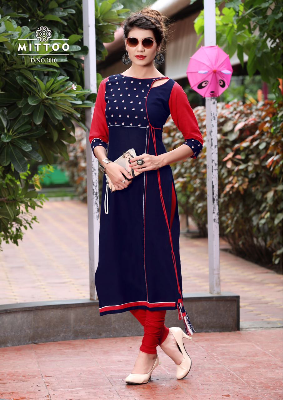 MITTOO PRIYAL VOL 2 COTTON SLUB FINE QUALITY KURTI WITH INNER CATALOG DISPATCH FROM 6TH OCT.