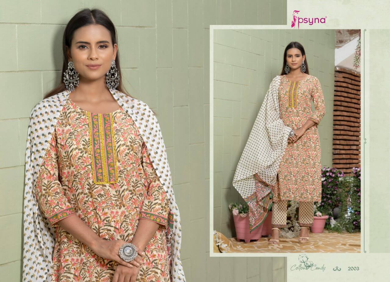 Psyna Cotton Candy Vol 2 Top Bottom Dupatta Wholesale Catalog, Buy Full Catalog of Psyna Cotton Candy Vol 2 at Wholesale Rate