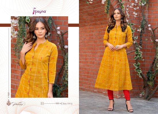 Psyna Paisley wholesale kurtis catalog. Psyna Paisley latest summer A line kurtis collection in wholesale market for business at low and cheap price online