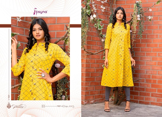 Psyna Paisley wholesale kurtis catalog. Psyna Paisley latest summer A line kurtis collection in wholesale market for business at low and cheap price online