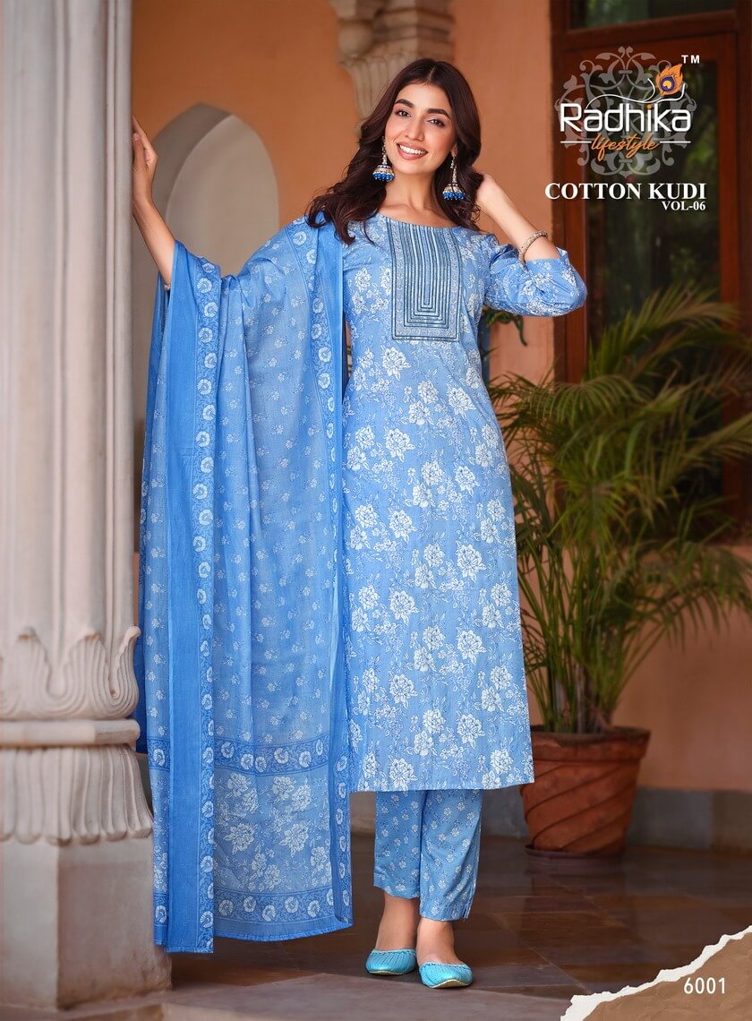 Radhika Lifestyle Cotton Kudi vol 6 Top Bottom Dupatta Set Catalog in Wholesale, Buy Radhika Lifestyle Cotton Kudi vol 6 Top Bottom Dupatta Set Full Catalog in Wholesale Price Online From Aarvee Creation