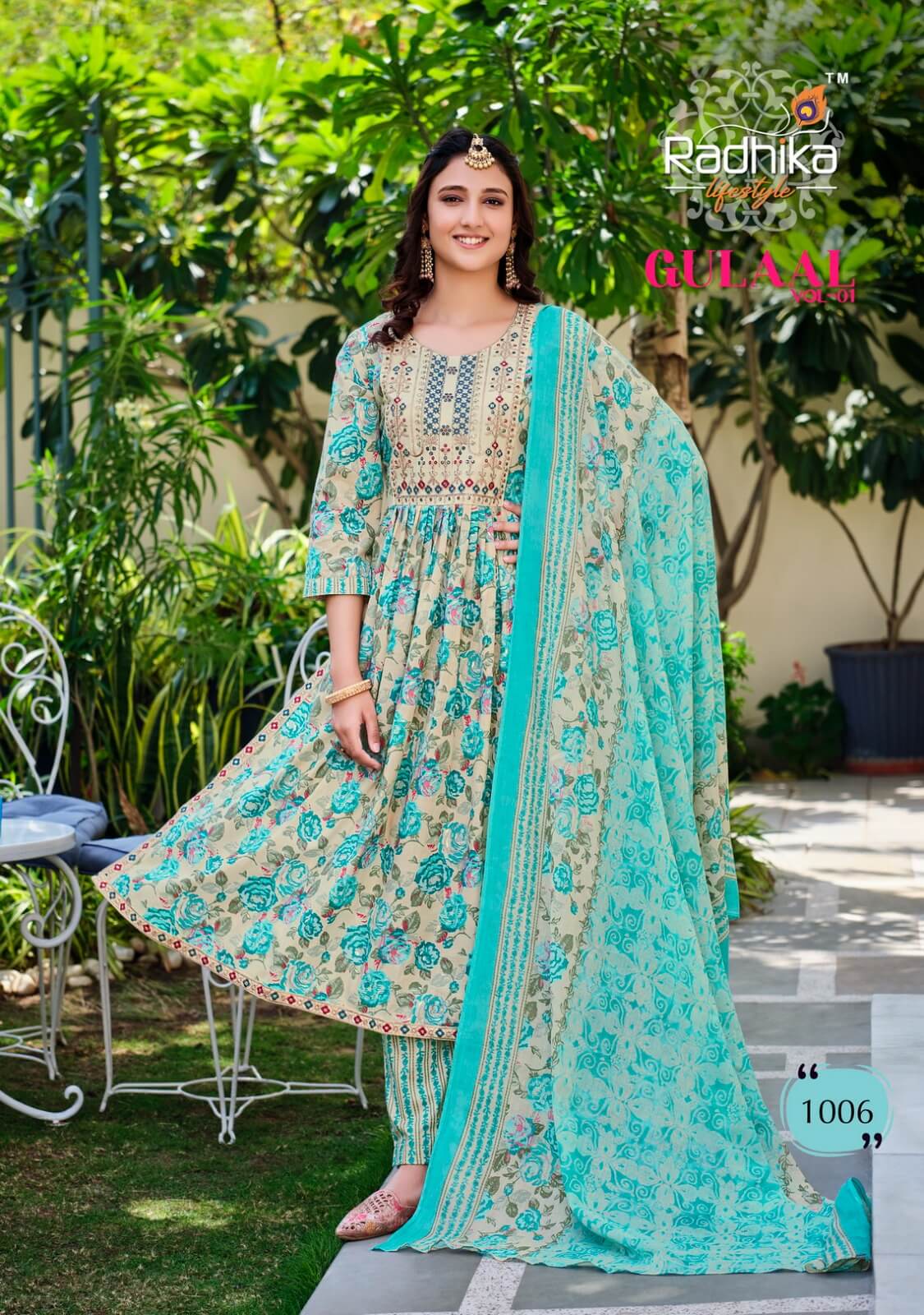 Radhika Lifestyle Gulaal vol 1 Nyra cut Top with pant and Dupatta Catalog, Buy Radhika Lifestyle Gulaal vol 1 Nyra cut Top with pant and Dupatta Full Catalog in Wholesale Price Online From Aarvee Creation