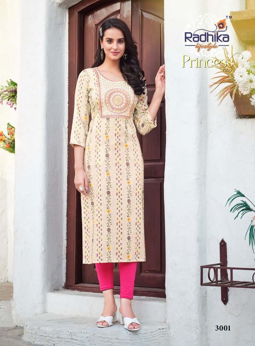 Radhika Lifestyle Princess vol 3 Rayon Printed Kurtis Catalog, Buy Radhika Lifestyle Princess vol 3 Rayon Printed Kurtis Full Catalog in Wholesale Price Online From Aarvee Creation