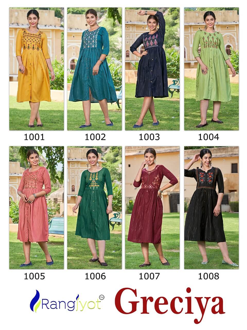 Rangjyot Greciya vol 2 Rayon Kurtis Wholesale Catalog, Buy Rangjyot Greciya vol 2 Rayon Kurtis Full Catalog at Wholesale Price Online