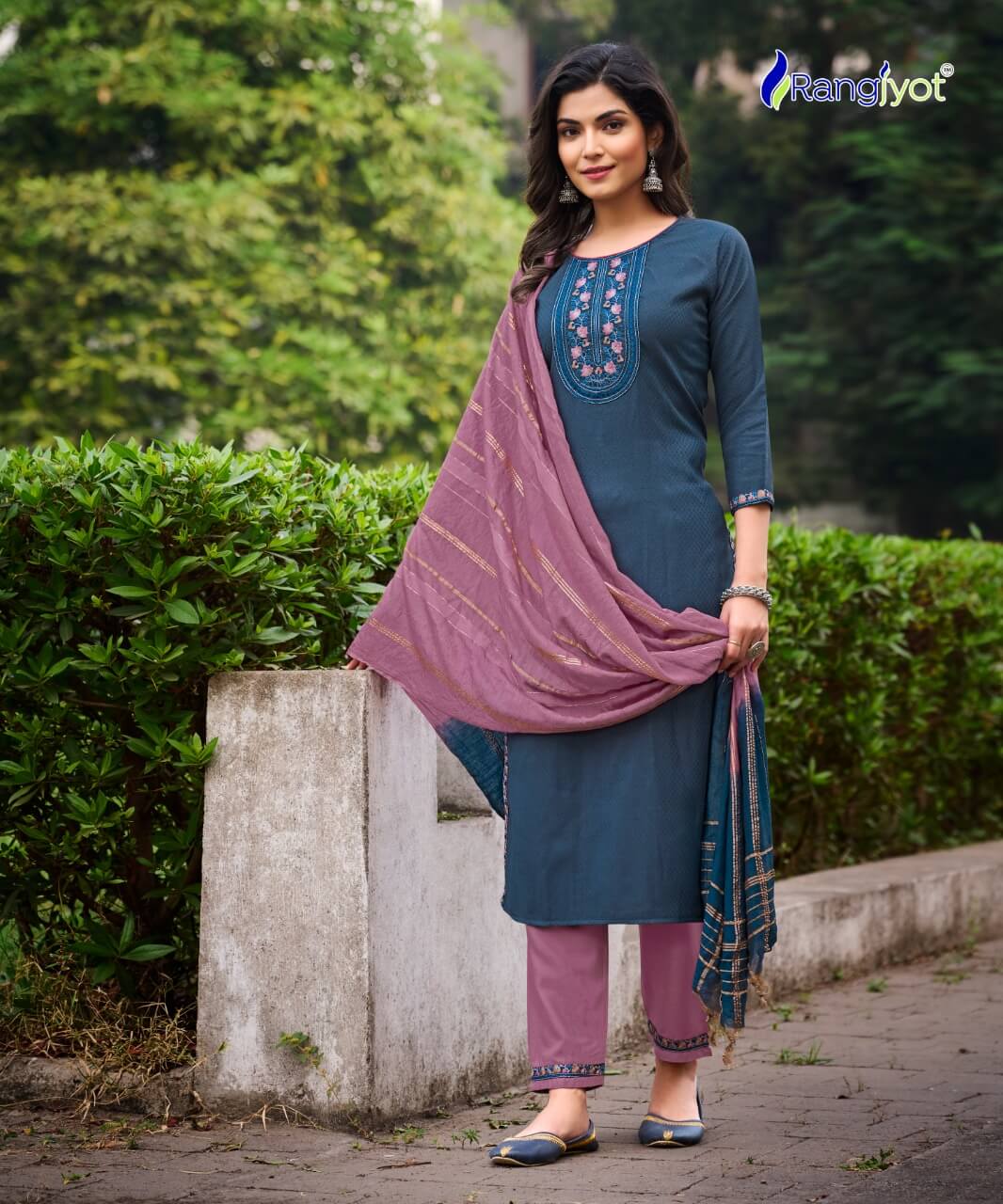 Rangjyot Veena vol 1 Kurti With Pant and Dupatta Catalog in Wholesale, Buy Rangjyot Veena vol 1 Kurti With Pant and Dupatta Full Catalog in Wholesale Price