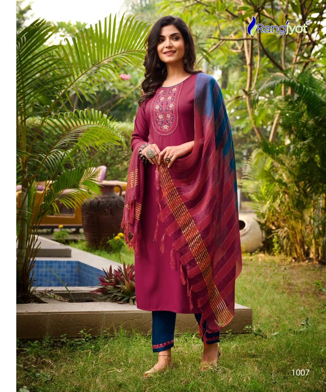 Rangjyot Veena vol 1 Kurti With Pant and Dupatta Catalog in Wholesale, Buy Rangjyot Veena vol 1 Kurti With Pant and Dupatta Full Catalog in Wholesale Price