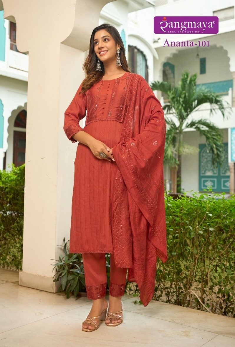 Rangmaya Ananta Kurti Pant Dupatta Set Catalog in Wholesale Price, Buy Rangmaya Ananta Kurti Pant Dupatta Set Full Catalog in Wholesale Price Online From Aarvee Creation