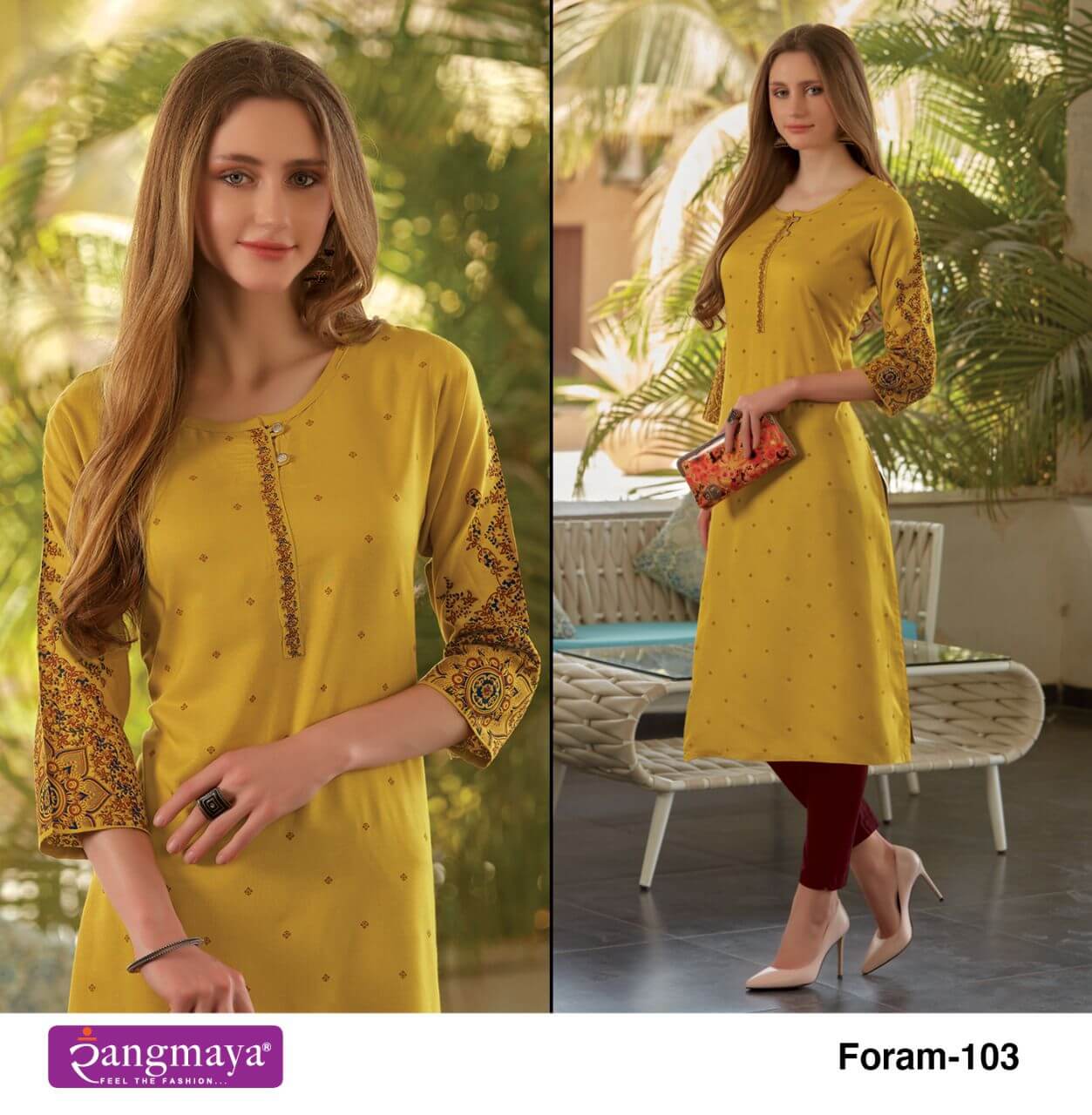 Rangmaya Foram Rayon Printed Kurtis Catalog, Buy Rangmaya Foram Rayon Printed Kurtis Full Catalog at Wholesale Rate Online